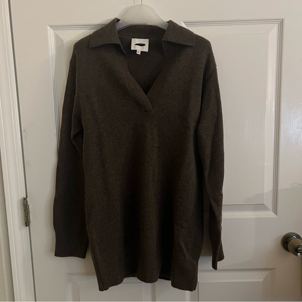 Reformation Cashmere Maeve Collared Polo Dress